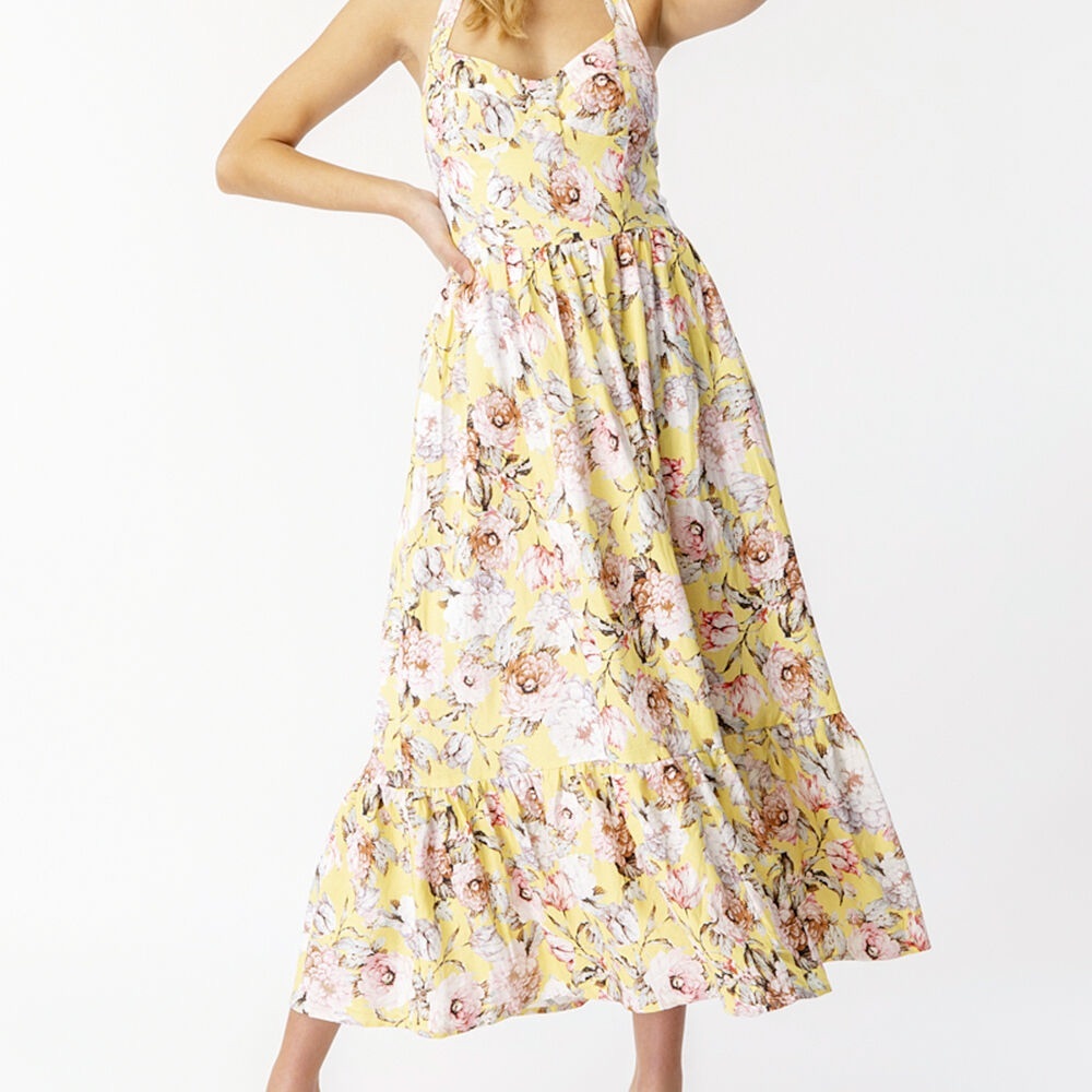 Bardot Halter Floral Dress NWT